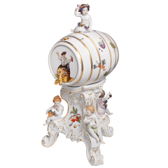 Bacchus on a Barrel, H 45 cm