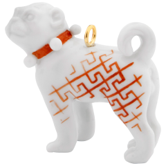 Dog Pug pendant, 3,4 x 3,5 cm