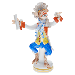 Monkey Orchestra Conductor, Blue and Red decorated, H 12,5 cm