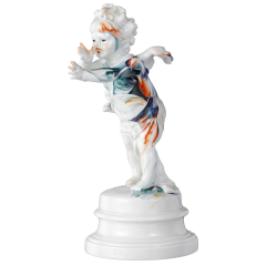 Cupid cocking a snook, Tattoo, H 20,5 cm