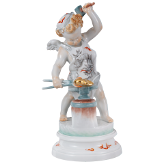 Cupid as blacksmith, Dragon, H 21 cm