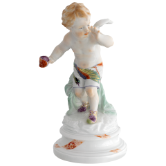 Cupid, Shorts with crane, H 20 cm