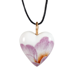Pendant Heart medium, rose gold, "Spring Passion", 2,2 x 1,7 cm