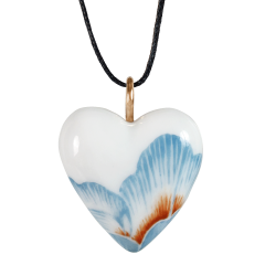 Pendant Heart big loop rose gold, "Spring Passion", 2,4 x 2,1 cm