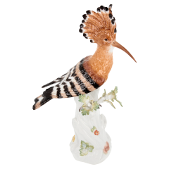 Bird Hoopoe, Vintage, coloured, H 33 cm