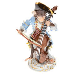 Monkey Orchestra Bass Fiddler, H 13 cm