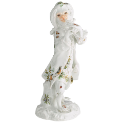 Monkey Orchestra Clarinettist, Bird painting with insects, H 13,5 cm