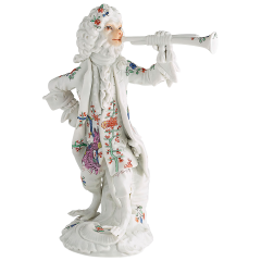 Monkey Orchestra Trumpeter, Old Yellow Lion, H 14 cm