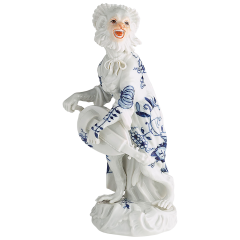 Monkey Orchestra Hurdy-Gurdy Player, Blue Onion, H 13,5 cm