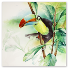 Wall Painting Amazon - Toucan, Lim. 25, 30 x 30 cm