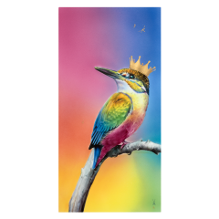 Wall painting "Kingfisher", lim. 50, 60 x 30 cm