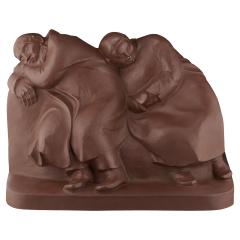 Sleeping peasant couple, H 28 cm