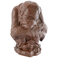 "Orang-utan" figurine in Boettger stoneware