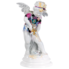 Cupid with Shirt, World of Meissen Patterns, H 29 cm