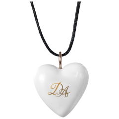 Pendant "Heart size L" with monogram (2 letters) in Gold, 2,4 x 2 cm