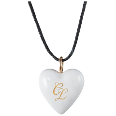 Pendant "Heart size M" with monogram (2 letters) in Gold, 2,2 x 1,8 cm