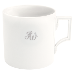 Big Mug, Monogram, 2 letters, platinum, V 0,5 l