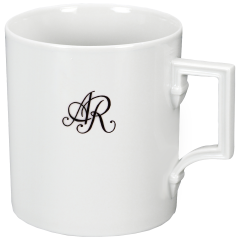 Mug, Shape "Berlin", Monogram, 2 letters, black, V 0,25 l