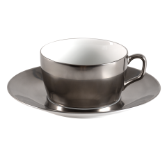 Coffee cup & saucer, Shape "MEISSEN® Cosmopolitan", Platinum, V 0,25 l