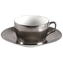 Cappuccino cup & saucer, Shape "MEISSEN® Cosmopolitan", Platinum, V 0,3 l