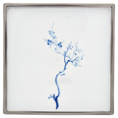 Platter, Shape "MEISSEN® Cosmopolitan", Blue Orchid Platinum, 21 x 21 cm