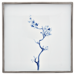Platter, Shape "MEISSEN® Cosmopolitan", Blue Orchid Platinum, 25 x 25 cm