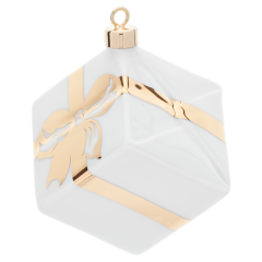 parcel, bow, glossy gold, L 4,3 cm