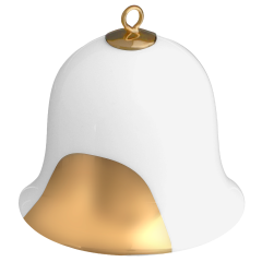 Bell, golden Dot, H 5 cm