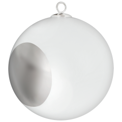 Ball, platinum Dot, Ø 5 cm