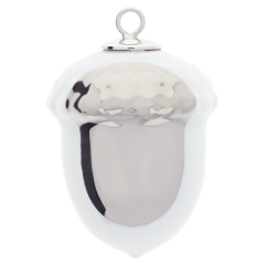 Acorn, platinum Dot, H 4,4 cm