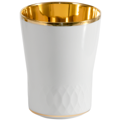 Champagne goblet, swords relief, Shiny gold, rich, H 10,5 cm