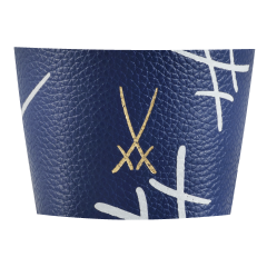 Cuff for coffee to go mug large, "Swords", blue1