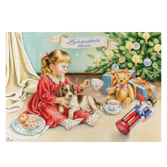 Advent Calendar of the Drawing School 2025, with Stand, Landscape A4