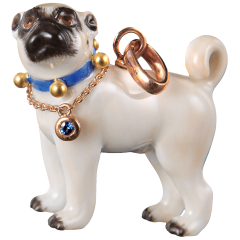 Pendant Pug, Blue Edition, 3,4 x 3,5 cm