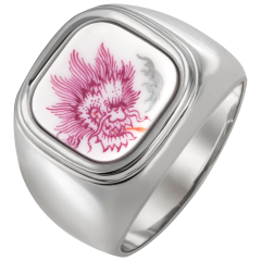 Ring Ming Dragon Purple, 925 sterling silver, mit Gravur: Ag925 / MEISSEN / 1710