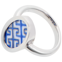 Ring SIGNET "Royal Palace" Blue/Platinum