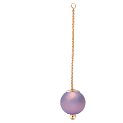 Pendant Pearl Collection Lilac, 750 rose gold, 1 porcelain pearl  12mm
