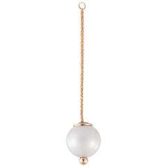 Pendant Pearl Collection Pure White, 750 rose gold, 1 porcelain pearl  12mm