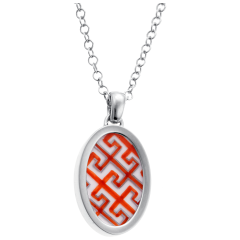Pendant SIGNET "Royal Palace" Red/Platinum