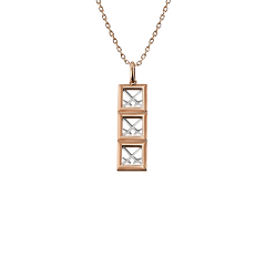 Collier Swords Insignum, 750 rose gold, bicolor, length of chain 45 cm, variable eyelet at 42 cm and 40 cm