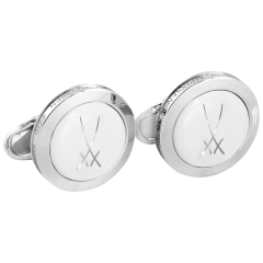 Cufflinks Trademark Swords in Platinum, 925 sterling silver, 2,2 x 4 cm