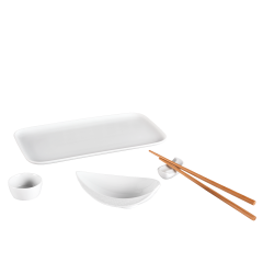 Sushi set, 6-pcs for 1 person, Nova, Cosmopolitan, Wellenspiel, white