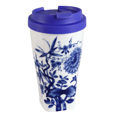 Coffee to go mug with plastic lid, Shape "nova", "The Original", white V 0,35 l