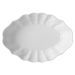 Serving dish, medium, Shape "New Cutout", white, L 26 cm