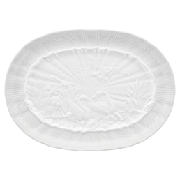 Platter, oval, Shape "Swan Service", white, L 34 cm