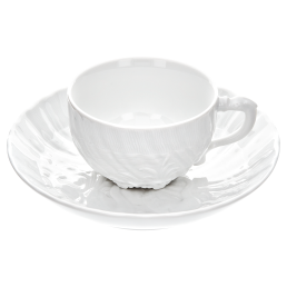 Coffee cup & saucer, Shape "Swan Service", white, V 0,14 l