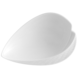 Leaf dish, Shape "Waves Relief", white, L 16,5 cm