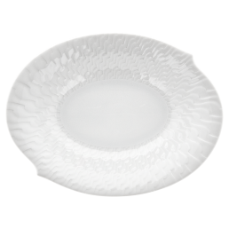 Serving dish, small, Shape "Waves Relief", white, L 18 cm