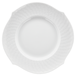 Bread- and Butter Plate, Shape "Waves Relief", white, Ø 19,5 cm