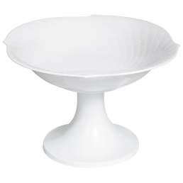 Bowl on foot, Shape "Waves Relief", white, H 14 cm